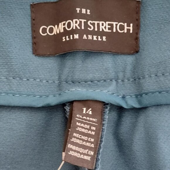 WHBM Comfort Stretch Classic Slim Ankle Pants Teal NEW - Picture 10 of 12